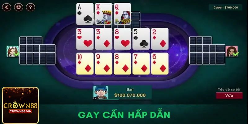 Các tổ hợp bài trong Mậu binh Crown88 từ thấp đến cao